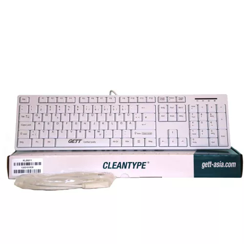 Hygiene Tastatur, kabelgebunden in weiß