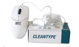 Hygiene Maus, kabelgebunden in weiß