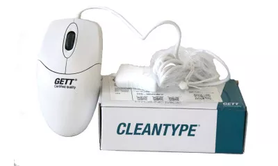 Hygiene Maus, kabelgebunden in weiß