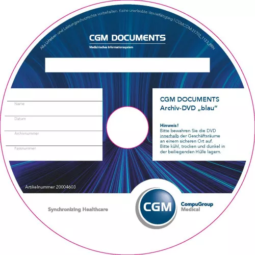CGM Documents Archiv-DVD blau